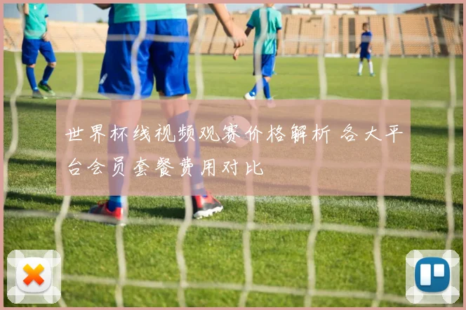 世界杯线视频观赛价格解析 各大平台会员套餐费用对比